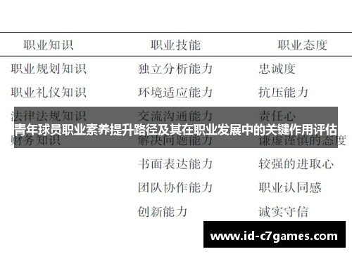 青年球员职业素养提升路径及其在职业发展中的关键作用评估 青年球员职业素养提升路径及其在职业发展中的关键作用评估